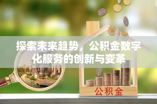 蒙城探索未来趋势，公积金数字化服务的创新与变革