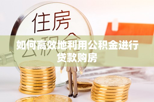 蒙城如何高效地利用公积金进行贷款购房